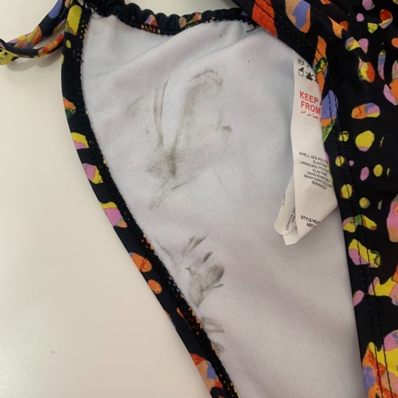 Missguided NWT Multi Leopard Tie Side Bikini Bottoms in Black Size 10 - Picture 6 of 7